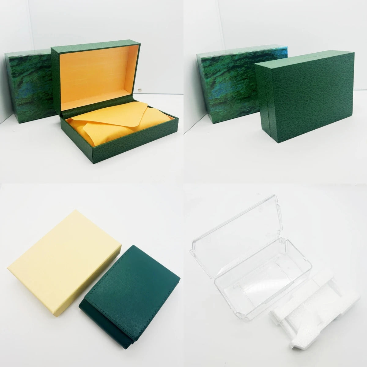 Green Portable Travel Storage Shockproof Transport Watch PU Leather Plastic Box No Suitable for Roleexres Watch Display Box 250915