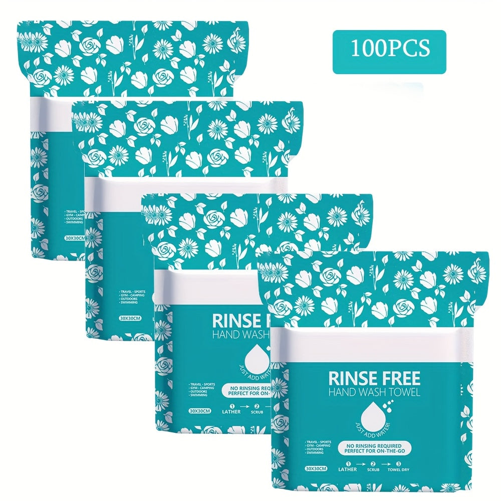 TEMU 100pcs Disposable Bath Towels, Quick Body Cleaning Without Showering Or Rinsing, Perfect For Travel, Outdoor Activities, Camping, Swimming, Gym,