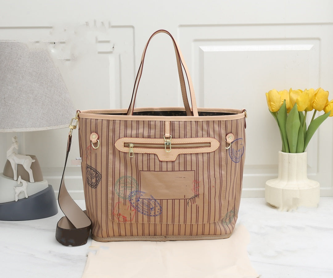 Chic Female Genuine Leather Bag Set - Versatile Handbag and Messenger with Composite Clutch and Coin Purse