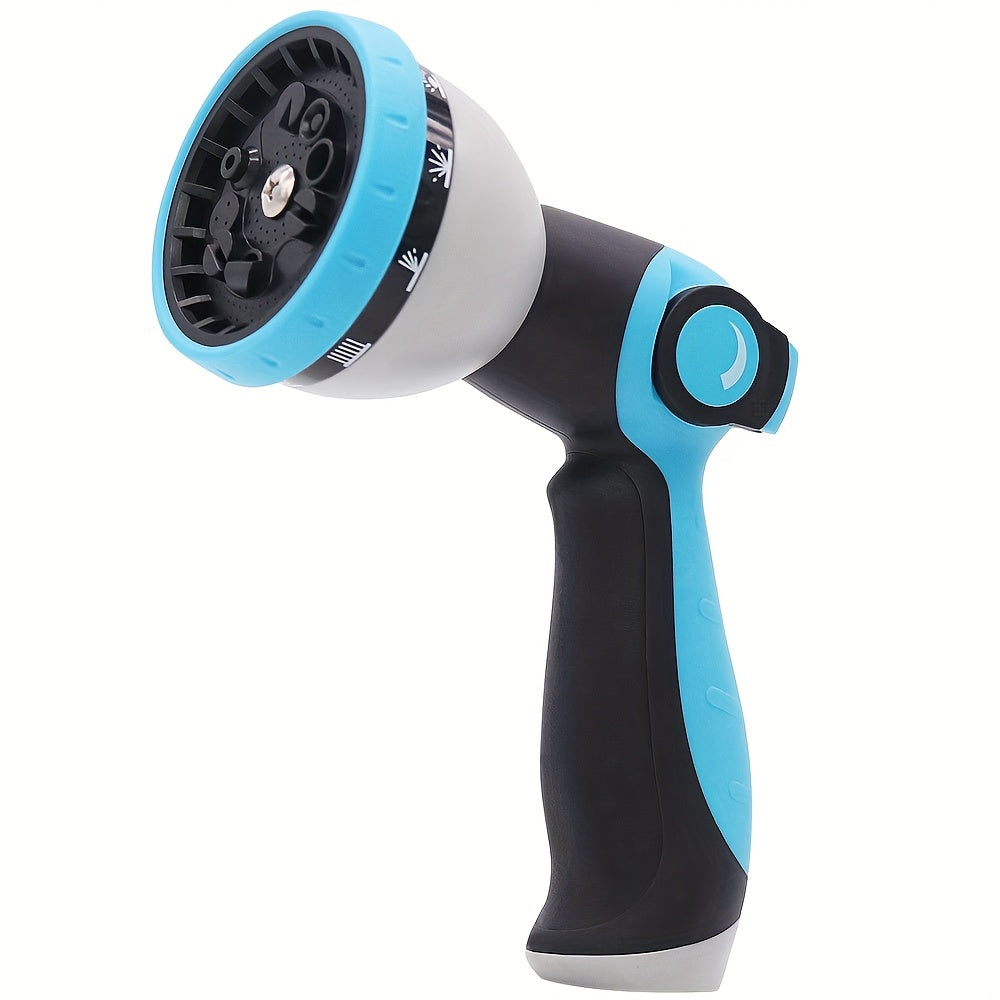 TEMU 10-function High-pressure Car Wash Gun With Telescopic Hose - , Durable Plastic, Thread For Garden, Lawn, And Outdoor Watering, Garden Watering