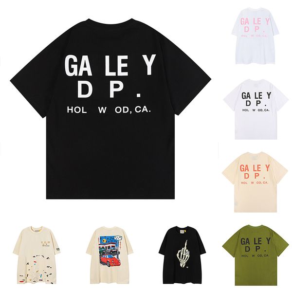 Mens Galeries Tees Women T Shirts Designer T-shirts 100% Cotton Tops Man Casual Shirt s Tshirts Clothing Men Shorts Sleeve Graphic Tee Cloth