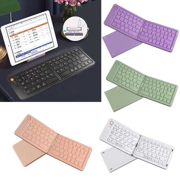 Keyboards Ultra-thin Foldable Keyboard Bluetooth-compatible Mute Wireless Keyboards for Android iOS Windows for Tablet Laptop Mobile Phone z