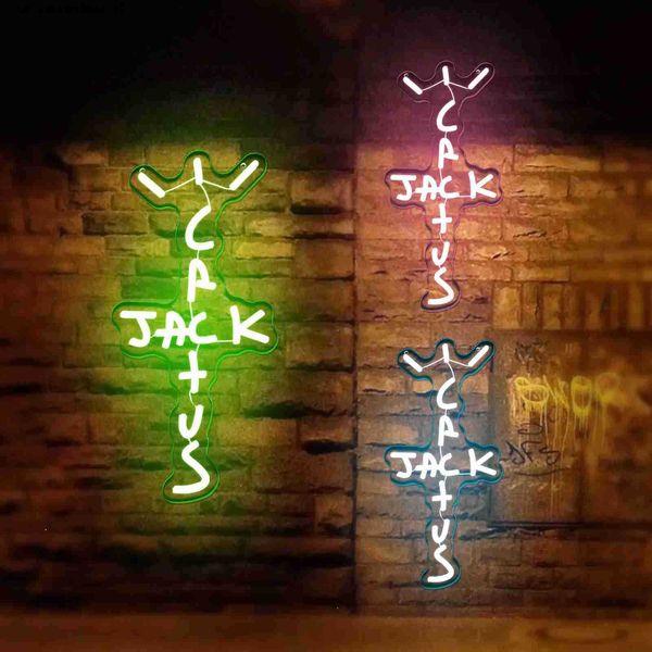 LED Neon Sign UponRay Cactus Jack LED Neon Sign Used for Bedroom Wall Decoration 3Color Used for Office People Cave Beer Bar Christmas Party