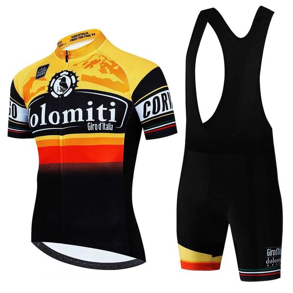 Cycling Jersey Sets Team Summer Short Sleeve Cycling Jersey Set Breathable MTB Mountain Racing Bike Jersey Bib Shorts Men Cycling Clothings
