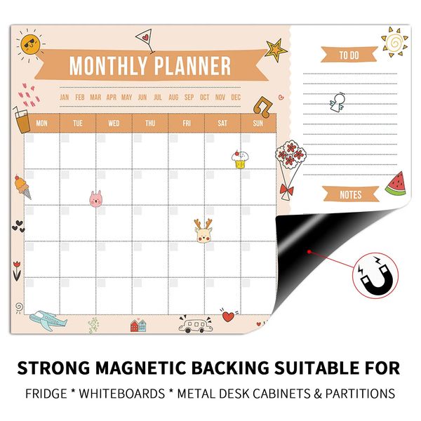 Fridge Magnets Magnetic Weekly Schedule Memo Easy to Erase Refrigerator Whiteboard Sticker Menu Children&#039;s Drawing Board 4 Color Pen 1