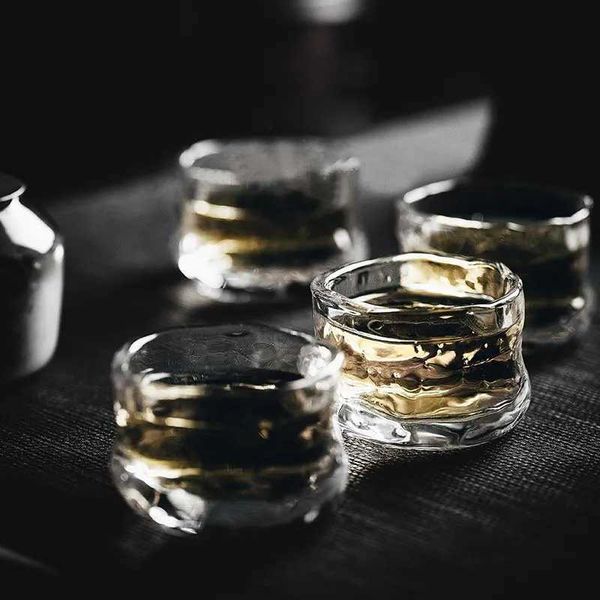 Luxury Handmade Unique Cute Small Heat Resistant Japanese Style Crystal Wine White Liquor Soju Glass Cup Kung Fu Tea Cup Teacup Y250118