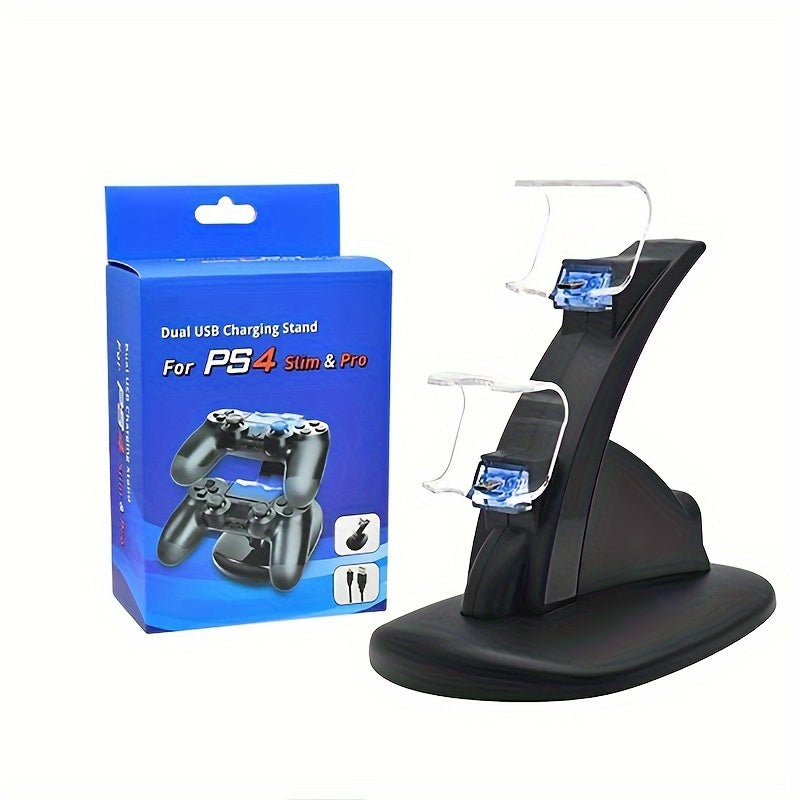 TEMU Double Charging Dock Station For Ps4 Controller With Led Fast Charger