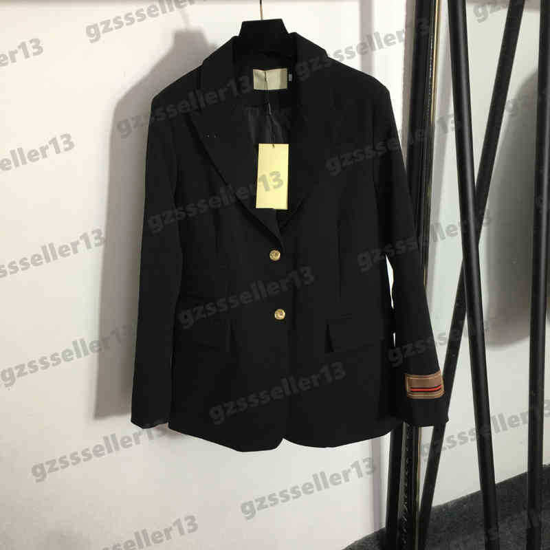 Women Jackets Gu Cuffs Lettering Logo Embroidery Jacket Fashion Brand Two Button Slim Blazer Luxury Womens Clothing Size S-XL