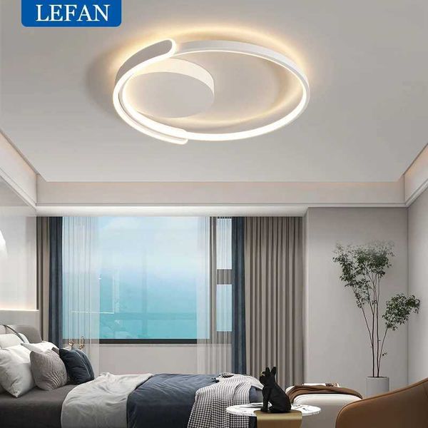 Modern Led Ceiling Light The Bedroom Black White Square Ring lamp Living Room Study Nursery Indoor Lighting Fixture Z250120