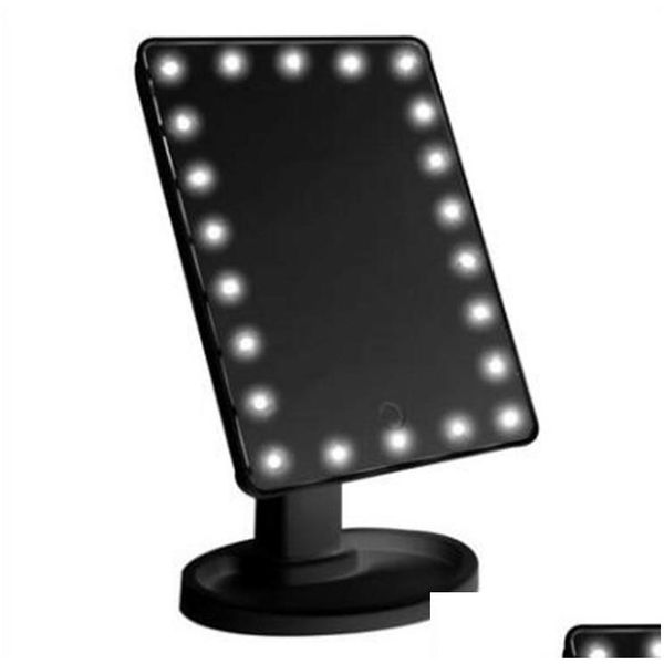 Mirrors 360 Degree Rotation Touch Screen Make Up Led Mirror Cosmetic Folding Portable Pocket Drop Delivery Health Beauty Tools Access Dhjkp