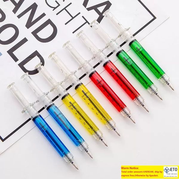 School Office Ballpoint Pens Creative Syringe Needle Ballpoint Needle Black Ink Ball Student Prize Advertising Gifts Pen