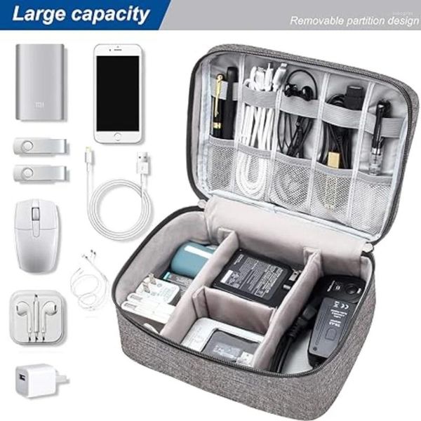 Storage Bags Multifunction Bag Makeup Organizer Waterproof Wear Electronics Portable Travel Universal Cable