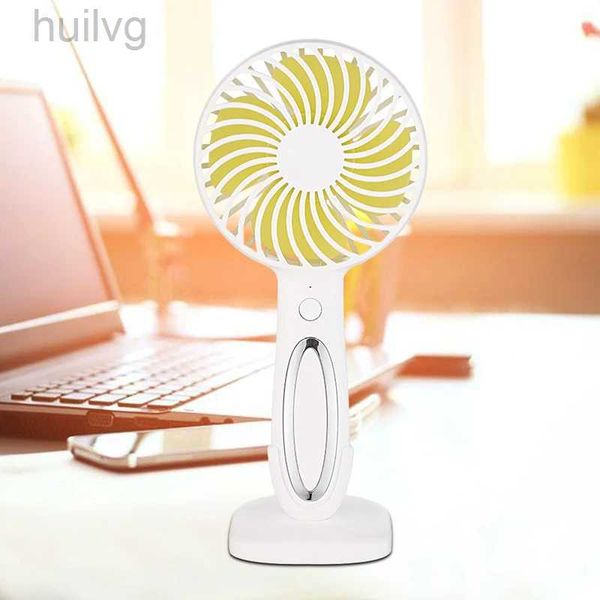 Electric Fans Portable Mini Air Conditioner For Car Small Desktop Fan USB Cooling Battery Rechargeable With Led Light 240316