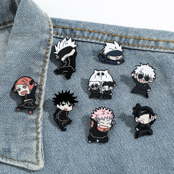 boys Jujutsu Kaisen characters enamel pin Cute Anime Movies Games Hard Enamel Pins Collect Metal Cartoon Brooch Backpack Hat Bag Collar Lape