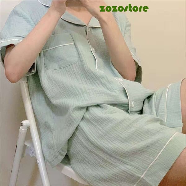 Cotton Sleepwear Korean Pajamas Women Pijama Female Bedroom Set Woman 2 Pieces Loungewear Brief Suits With Shorts Pyjamas A3