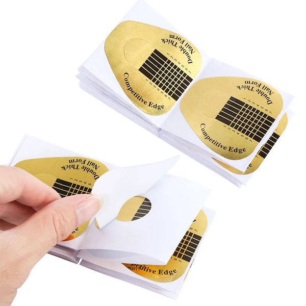 50-100pcs Nail Forms For Extension Gel French Nail Art Prolong Sticker Mold Stencil Tips Manicure Accessories Tools JINJ071-1 240625