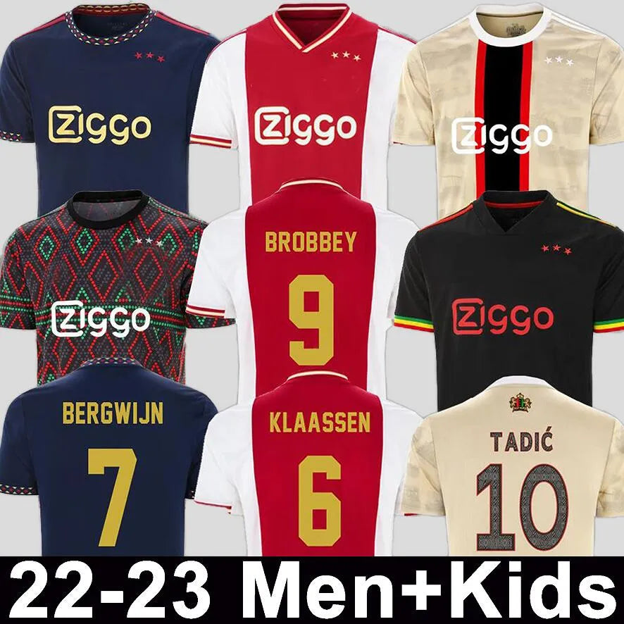 TADIC 21 22 23 AjaXS Soccer Jerseys fans player BASSEY BERGHUIS Third black Kit BLIND KLAASSEN BERGWIJN MARLEY 2022 2023 football shirts men kids un