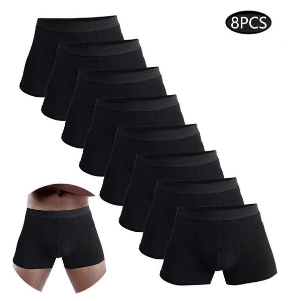 8 pieces of mens underwear elastic mens underwear pure cotton mens boxing shorts brand mens square underwear X241207