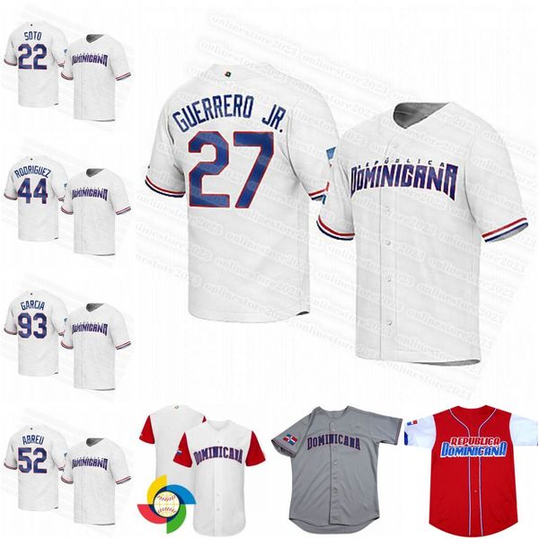 Dominican Republic 2024 World Baseball Jersey Julio Eloy Jeremy Willy Rafael Teoscar Wander