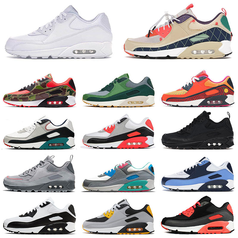 90 running shoes 90s mens womens Triple Black White Day of the Dead Griffey Swingman cool grey Surplus Black Bred Lucha Libre Solar Flare UNC Batman