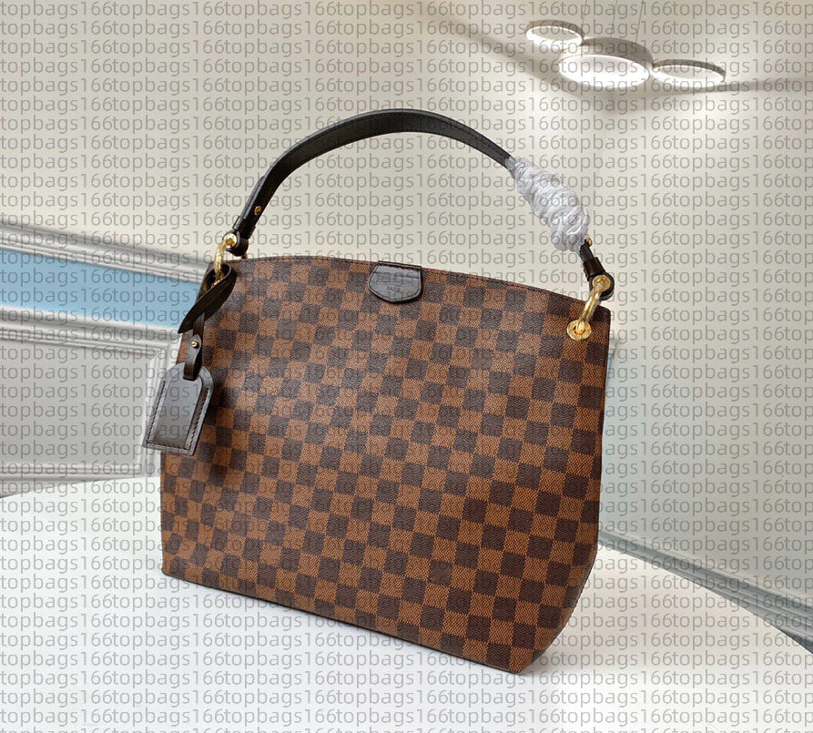 New GRACEFUL designer bag Genuine leather shopping bags clutch handbag luxury brand logo shoulder bag crossbody package wallet N44044