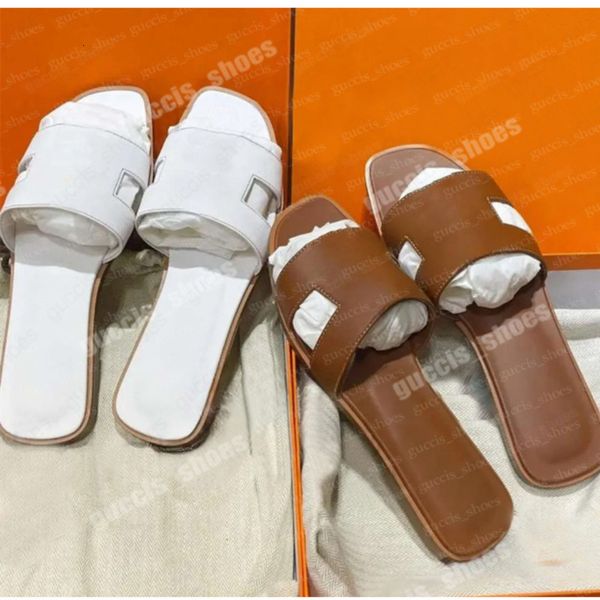 Designer Slides Sandals Women Beach sandles Slippers Genuine Leather Classic Brand Luxury Summer Sandal Men Women Crocodile Skin Slide Ladie