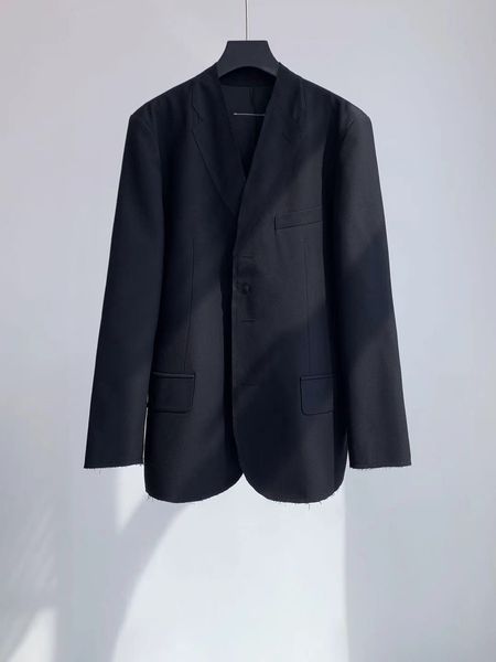 GBB1 Twill texture grain clear glossy natural soft, straight and shapely loose wool suit