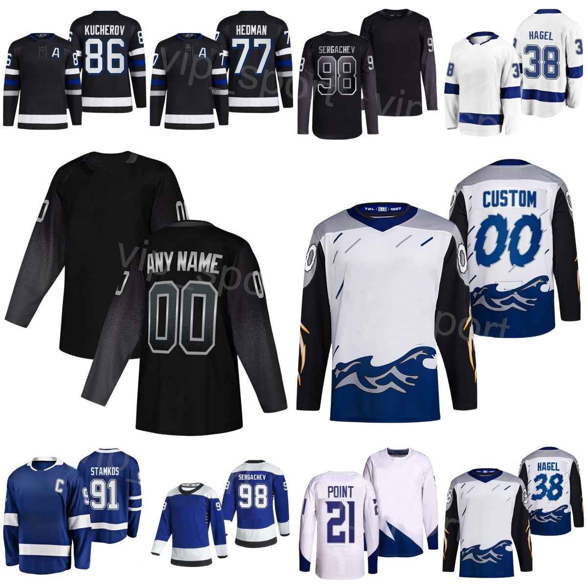 2024 Alternate Hockey 77 Victor Hedman Jerseys 86 Nikita Kucherov 20 Nicholas Paul 21 Brayden Point Steven Stamkos Brandon Hagel Mikhail Sergachev M