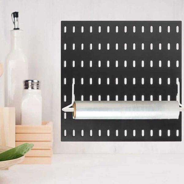 Storage Holders Racks Pegboard Paper Towel Holder Stainless Steel for Extendable Rack Accessories Stand CL250210