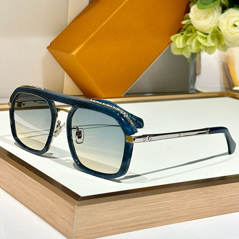 Sunglasses for Men designer sunglasses 2067 luxurys Euro american trend Unique Double bridge design oval Shape frame glasses Metal mirror legs Outdo