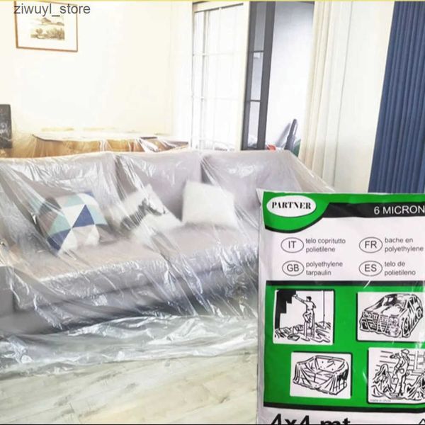 Dust Cover Plastic waterproof and dustproof cover transparent furniture protective cover disposable dustproof film L240910