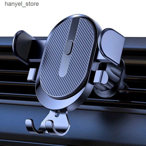 Phone Holders Car phone 360 rotating carbon fiber car air socket clip navigation seat L240910