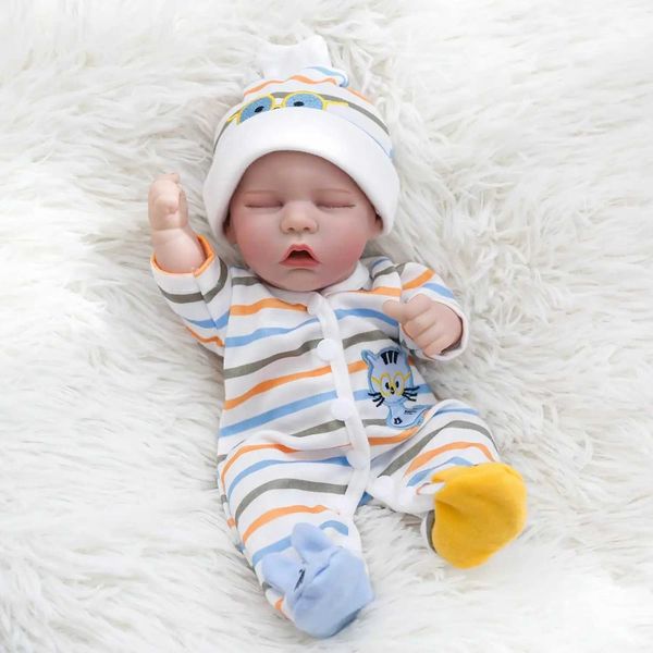 FASMAS Realistic Reborn Baby Doll - 12 Inch Lifelike Newborn Full Vinyl Sleeping Baby Dolls That Look Real Real Life Newborn BC250108