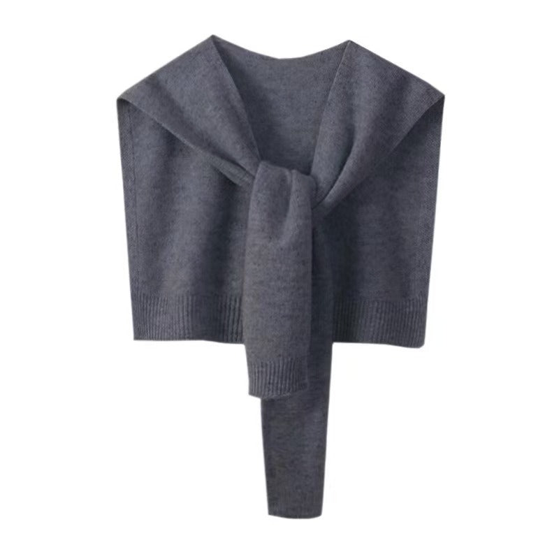 K1064 New style shawl outerwear women&#039;s fashion shawl outerwear knitted solid color cervical vertebra protection spring and autumn shawl women