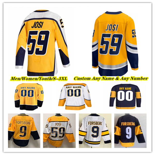 Nashville Hockey Jersey Roman Josi Filip Forsberg Ryan O&#039;Reilly Ryan McDonagh Gustav Nyquist Colton Sissons Cole Smith Luke Evangelista Michael