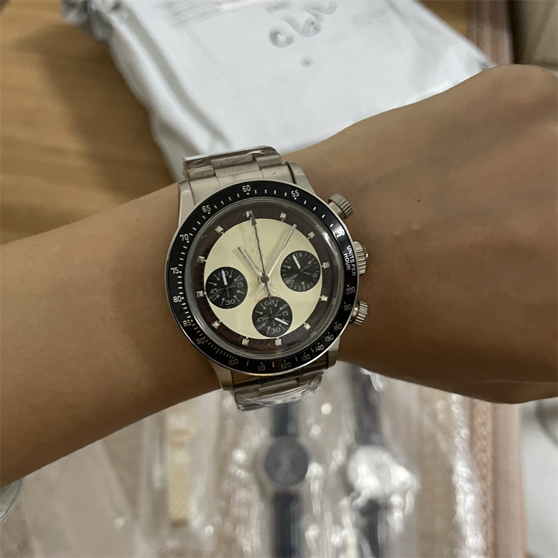 Luxury Watch Vintage Watch Wristwatches Watches Quartz Movement Stopwatch Male Clock Stainless Steel Men 37Mm Designer Watch