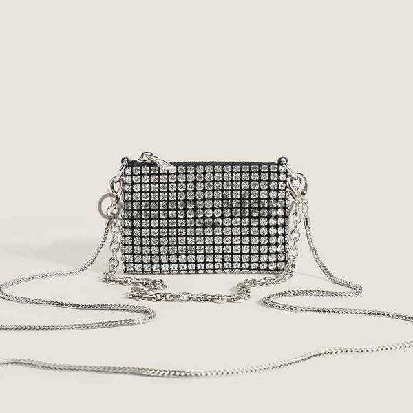 Evening Bags Luxury Designer Handbags for Women 2023 Rhinestones Bags Ladies Purse for Lipstick Fashion Party Chain Mini Shoulder Bags J2306