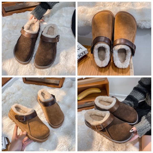 Lazy Mans Newblalance Meias chinelas fêmeas do lado de fora para usar novos yezzyzshoes outono e inverno e fofo retro tudo fofo sapatos de a