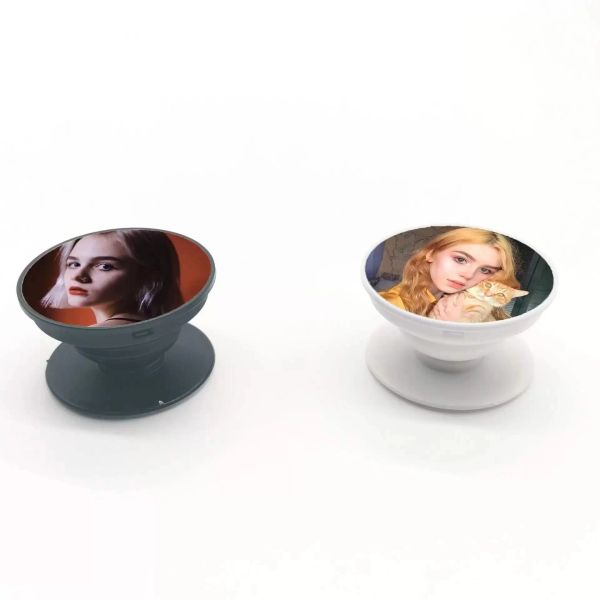 Sublimation Blank phone grip holder blanks Collapsible Stand holders for Smartphones and Tablets with aluminum insert plate party favors LL