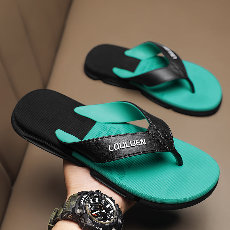 2023 New Summer Men Flip Flops Outdoor Indoor Soft Sole Slippers Beach Men Breathable Non-slip Bathroom Men&#039;s Flip Flops Sandals
