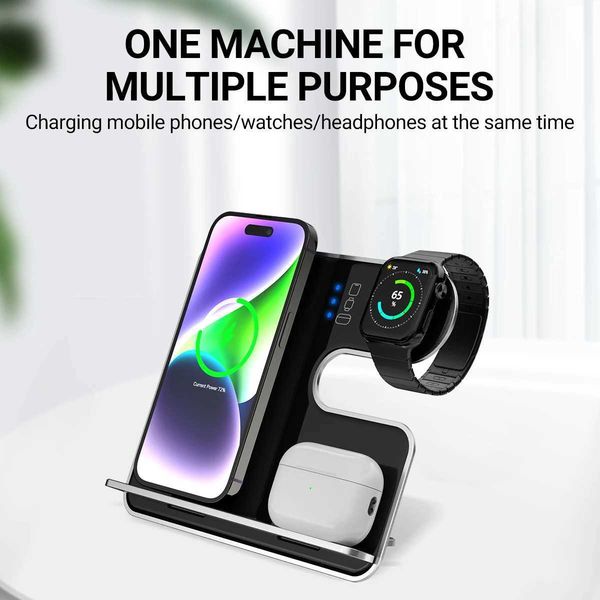 Gopala 3-in-1 wireless charger detachable Maghnetic wireless charger suitable for mobile phones-watches-headphones Y250108