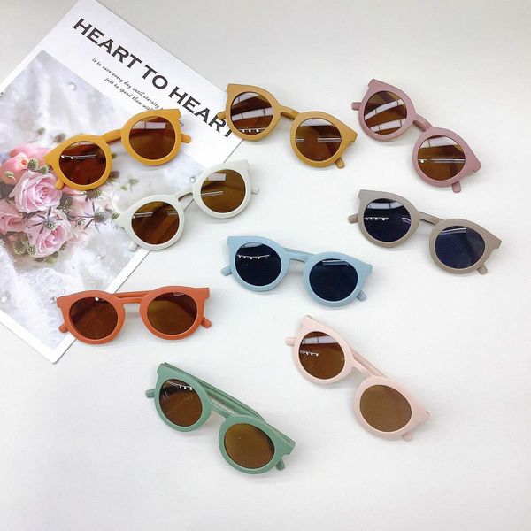 Travel Sunscreen And UV Protection Childrens Version Boys Oval Frame Baby Sunglasses GlassesXJ250110