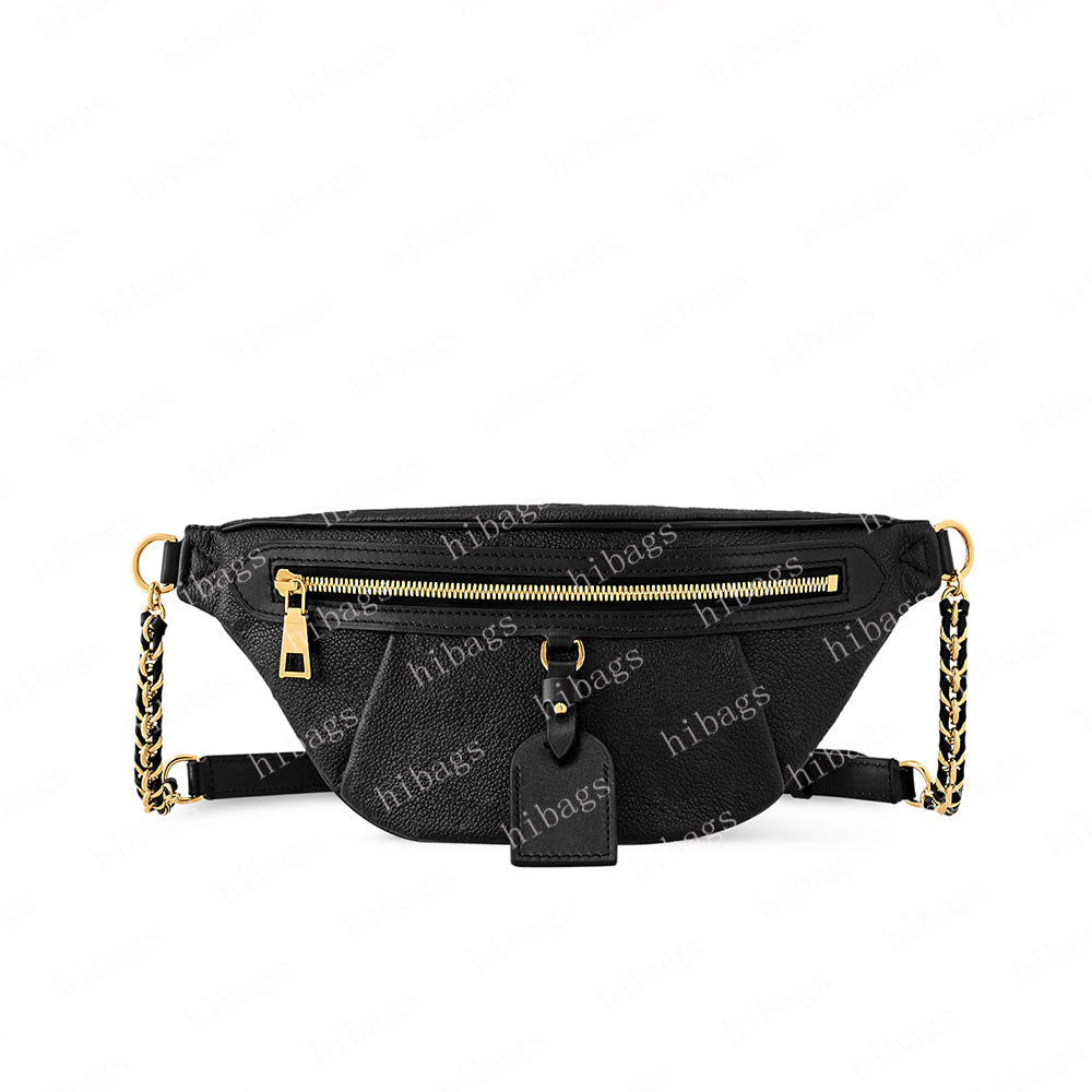 2025 TM High Rise Bumbag Designer Waist Bag Fanny pack 13600 White Flower Mens Bags Leather Crossbody Purses Messenger Men Leather Handbag Fashion W