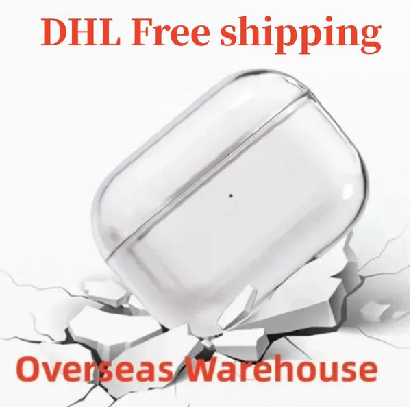 For USB C pods pro 2 2nd generation 3rd 4 Headphone Accessories Solid TPU Protective Earphone Cover Wireless Charging Shockproof Case DHL fr