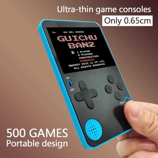 Game machine 500 in 1 New tra-thin card type Games Handheld Game Console Retro Portable Sn Kids Color Card hine Z241107