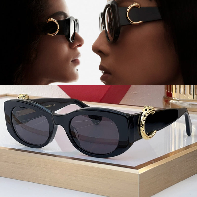 Metal PANTHERE Sunglasses Woman Man Acetate fibre Square frame Mirror Designer sunglasses CT0472 Fashion style Sun Gasses Radiation Protection Anti-