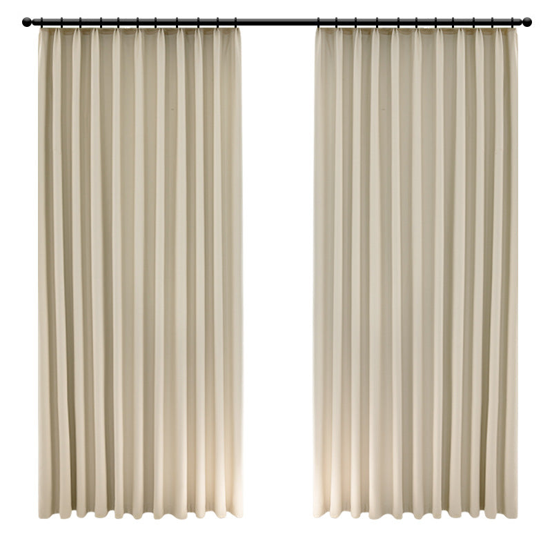 T0008 high-end hotel engineering curtains double-sided cotton and linen full blackout heat insulation sound insulation flame retardant curtain