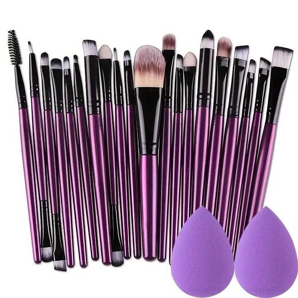 20pcs makeup brush set eye shadow brush complete set of beauty makeup concealer brush powder blusher loose powder highlighter basic tools W2