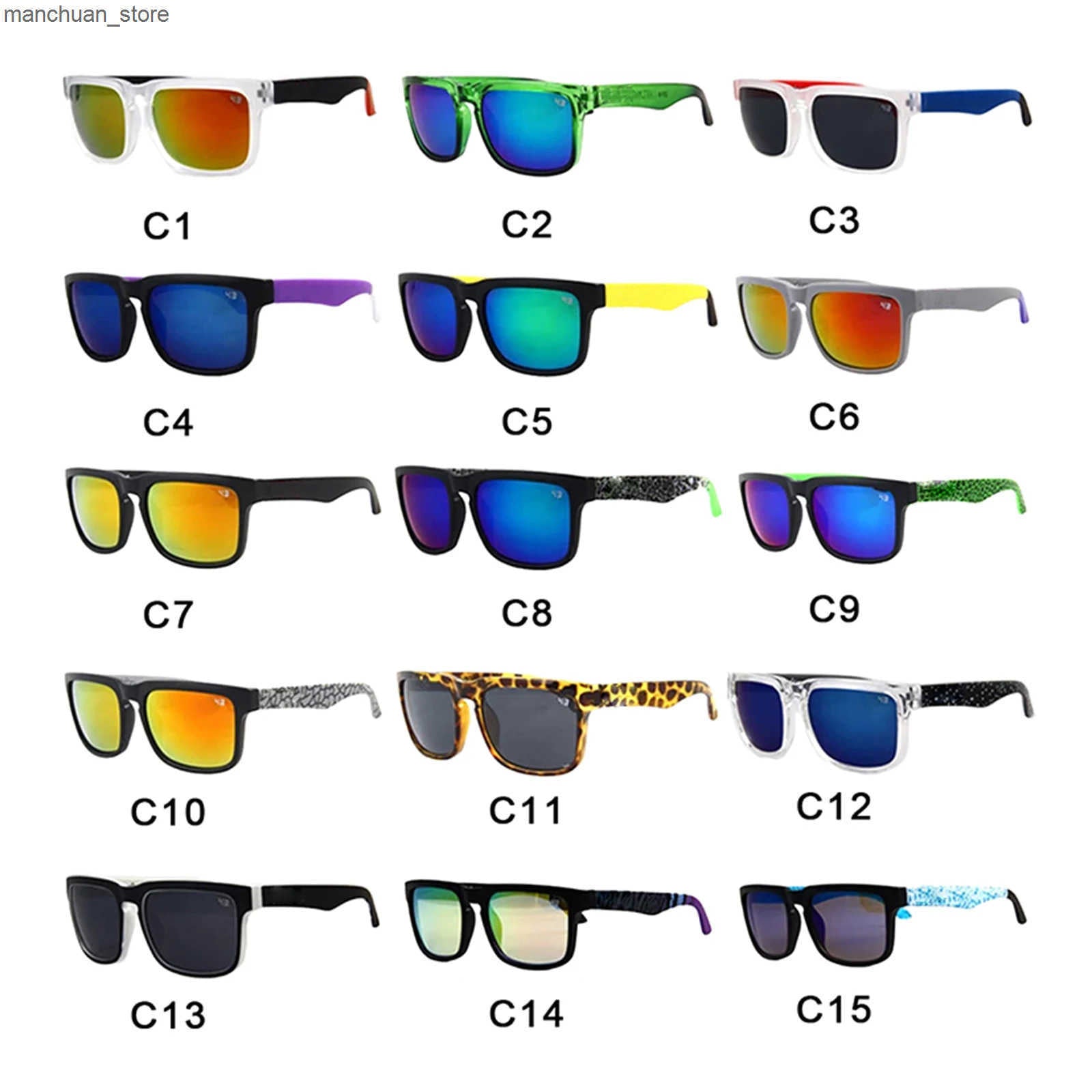 Sunglasses Sports Sunglasses Men Ken Block Classic Designer Reflective Mirror Sun Glasses Women Square Driving Eyewearwith L240910