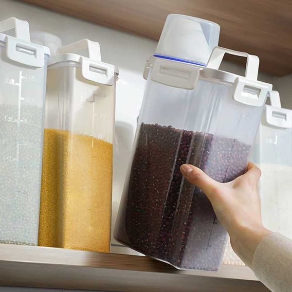 1 piece of 2500ML-85OZ R storage grain oat food can moisture-proof leak proof locked fresh He Sed tank refrigerant storage tank R bucket gra